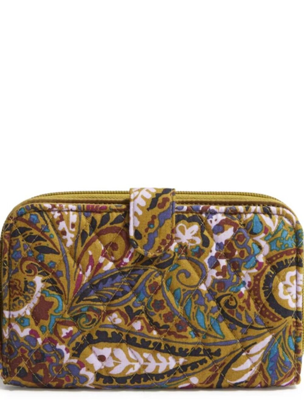 Vera Bradley Cotton Essential Tab WalletButa Spray Yellow NEW